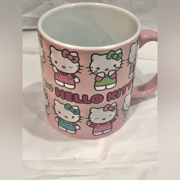 Hello Kitty Pink glitter hello kitty monogram coffee mug cup new - Picture 11 of 16